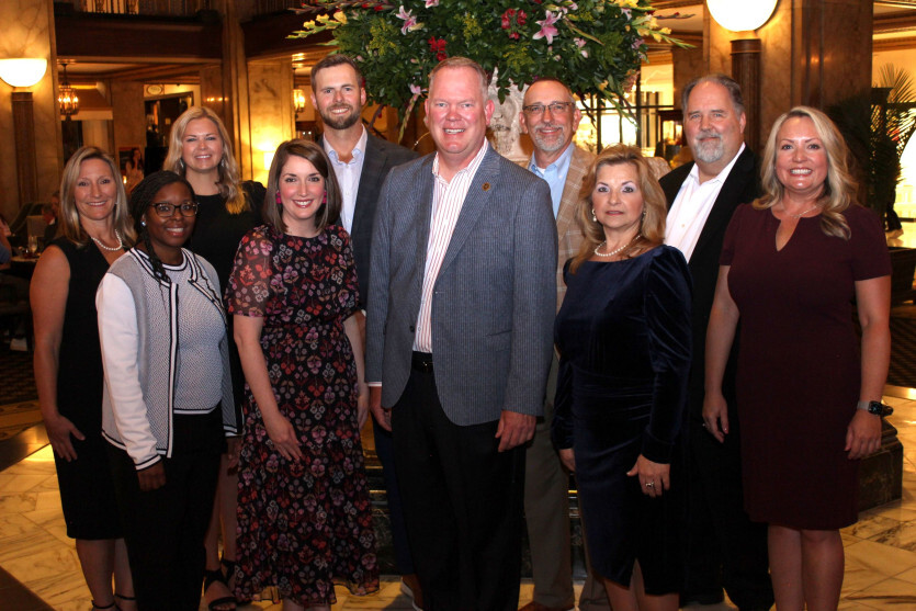 (LtoR) Jenneen Kaufman, Dimeta Smith Knight, Marcie Williams, Kelly Crow, Keith O'Connor, Jonathan Bailey, Geoffrey Stewart, Gina Pruitt, Richard Hill and Heather Batson.