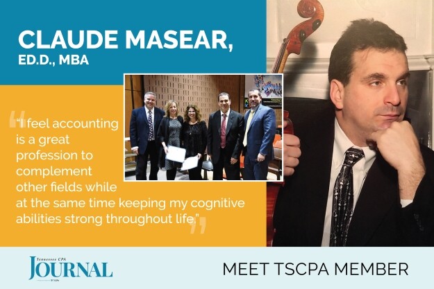 Meet TSCPA Member- Claude Masear, Ed.D., MBA