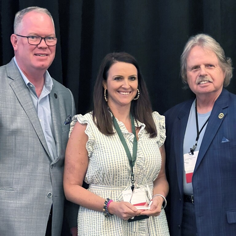TSCPA Board Chair Jonathan Bailey, Courtney Bach and Larry Kyte