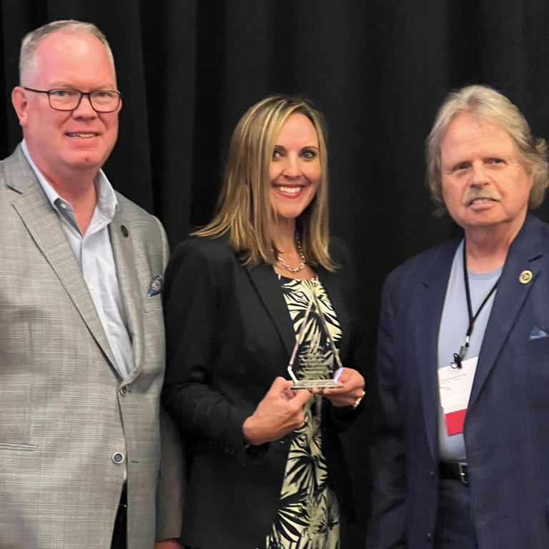 TSCPA Board Chair Jonathan Bailey, Shannon Burger and Larry Kyte